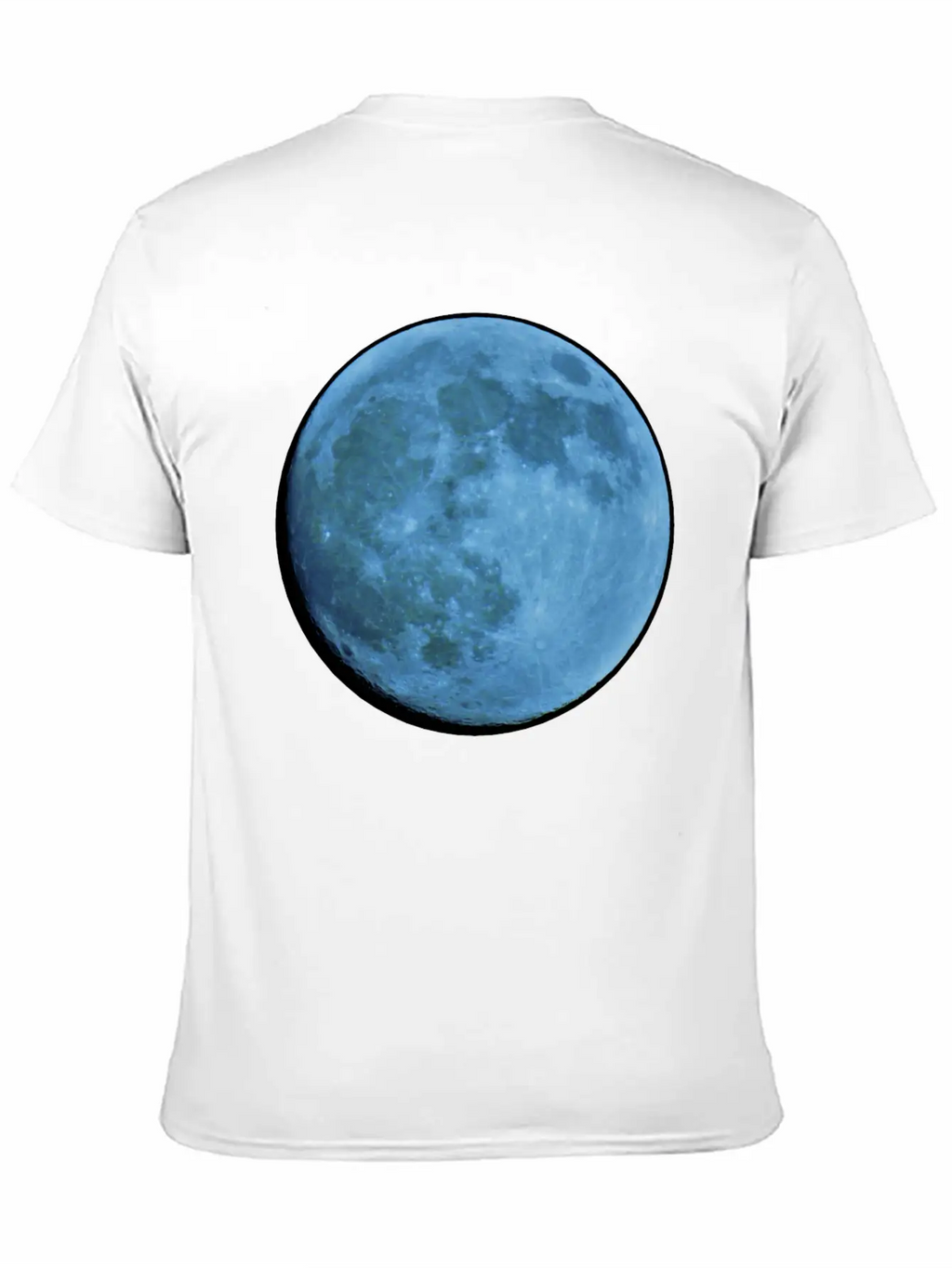 Saphire Blue Moon Breathable Soft Cotton T-Shirt – Timeless Casual Look