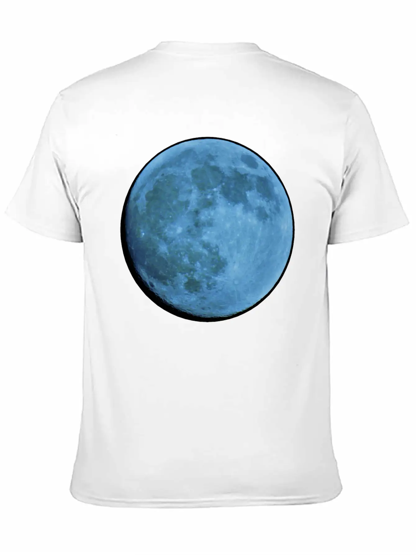 Saphire Blue Moon Breathable Soft Cotton T-Shirt – Timeless Casual Look