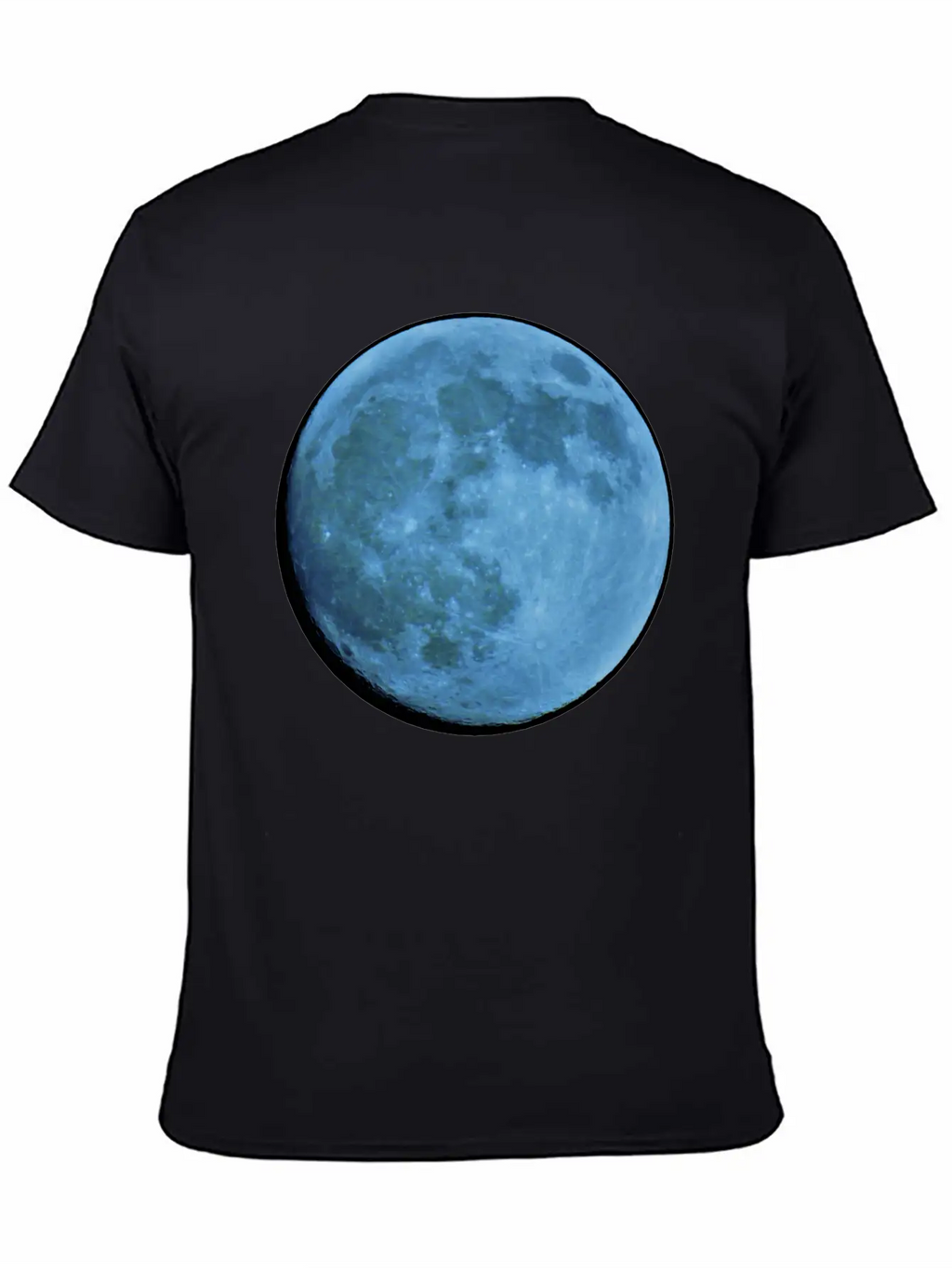 Saphire Blue Moon Breathable Soft Cotton T-Shirt – Timeless Casual Look