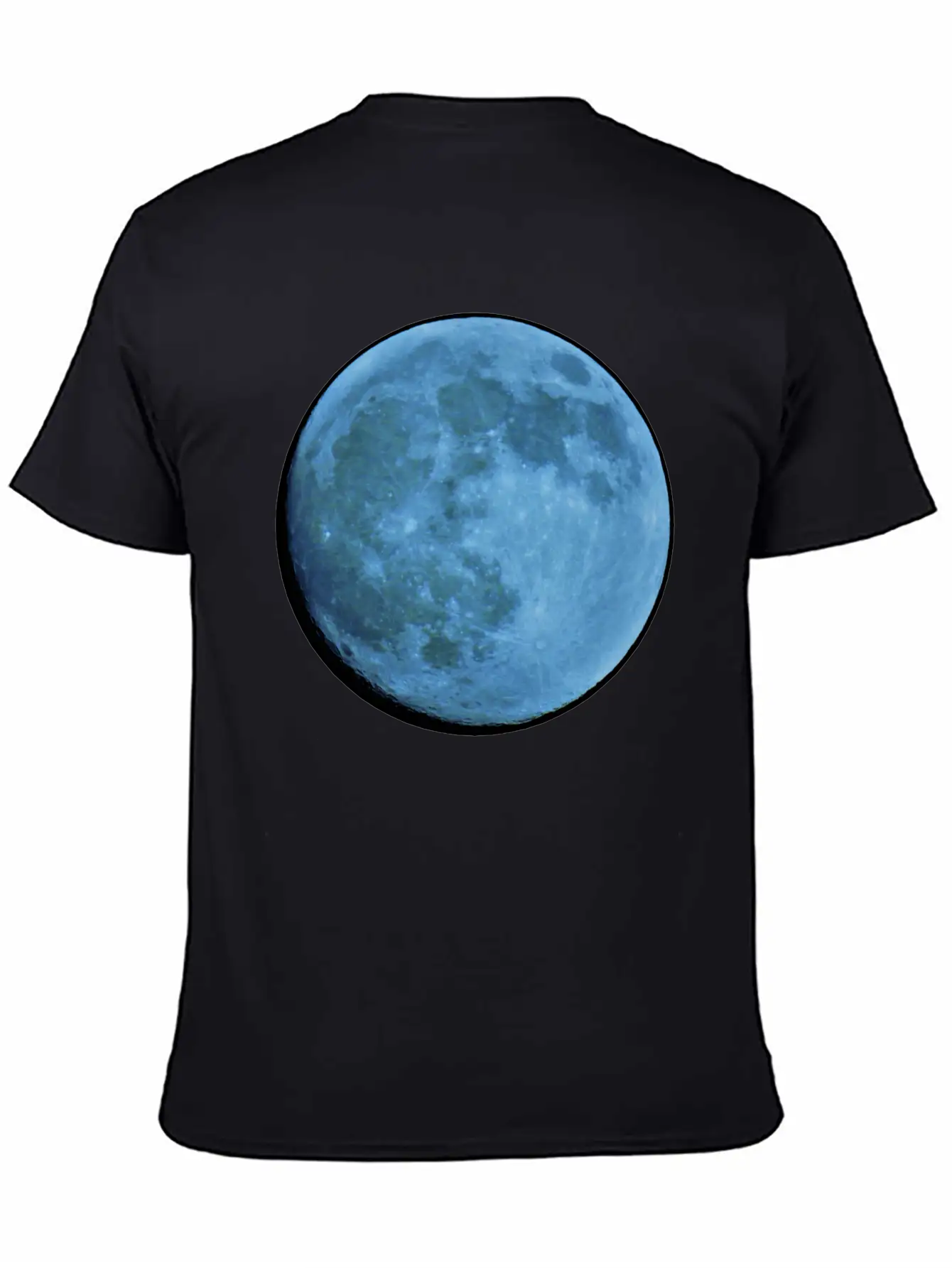 Saphire Blue Moon Breathable Soft Cotton T-Shirt – Timeless Casual Look