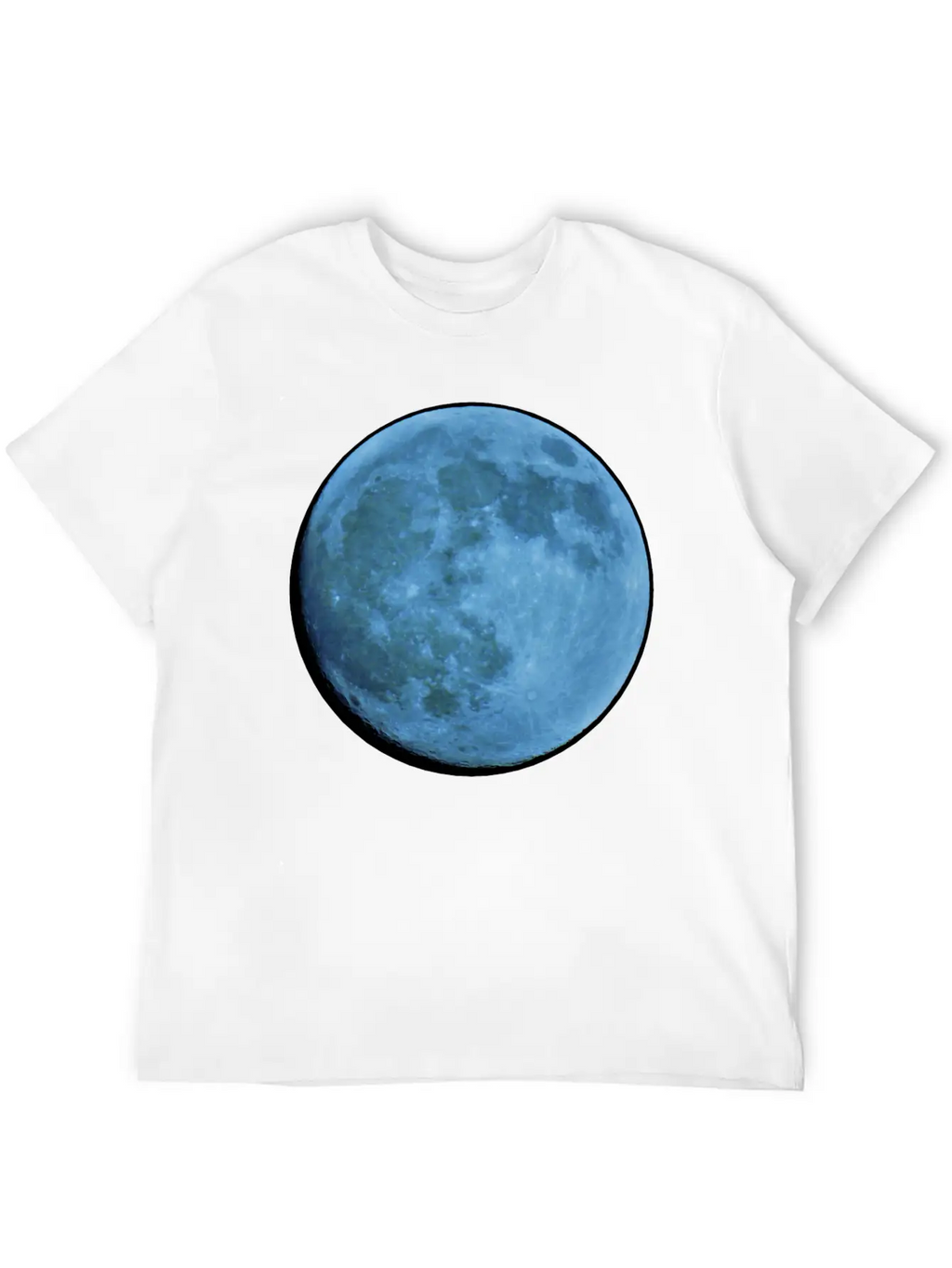 Saphire Blue Moon Breathable Soft Cotton T-Shirt – Timeless Casual Look