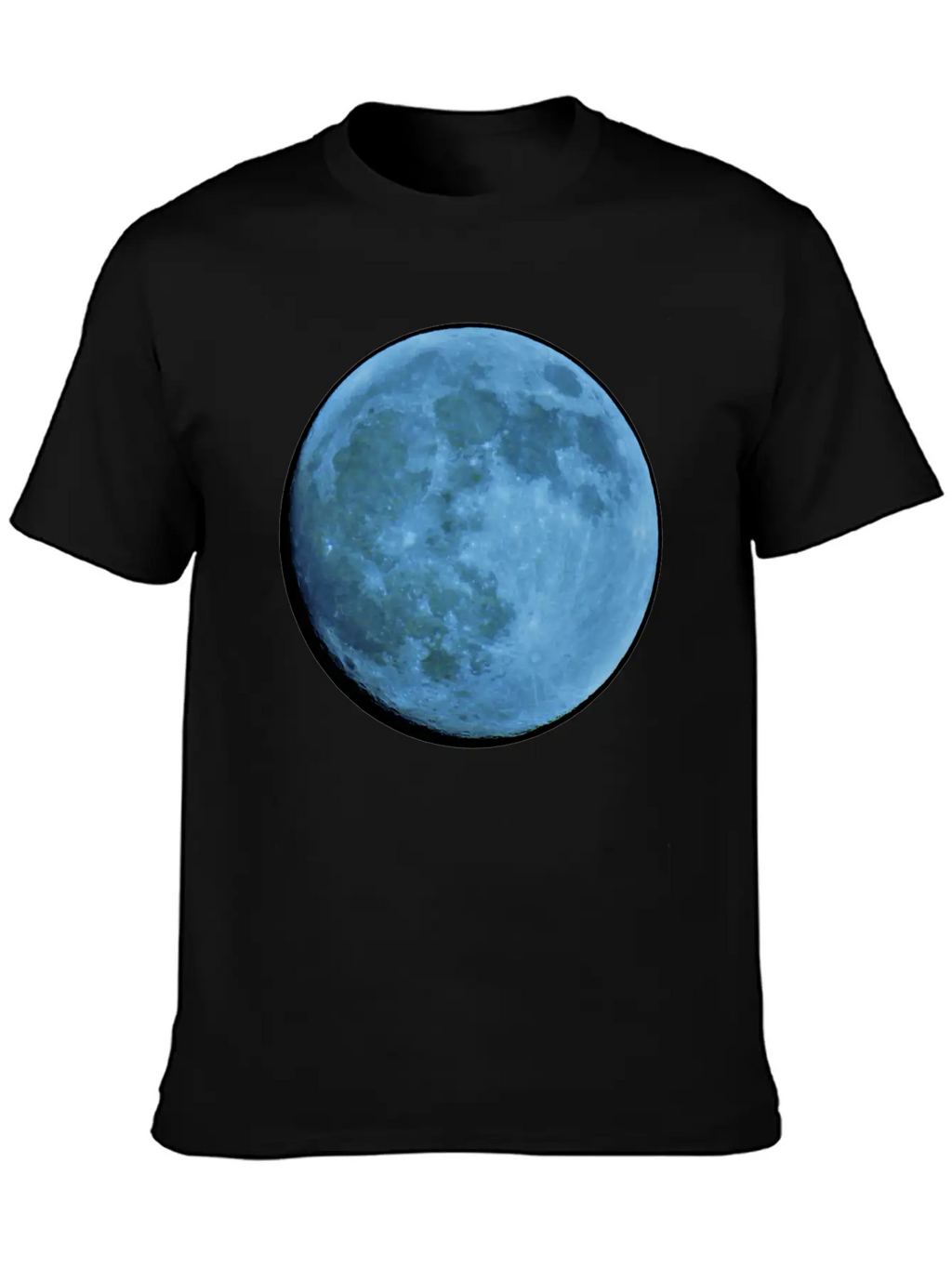Saphire Blue Moon Breathable Soft Cotton T-Shirt – Timeless Casual Look