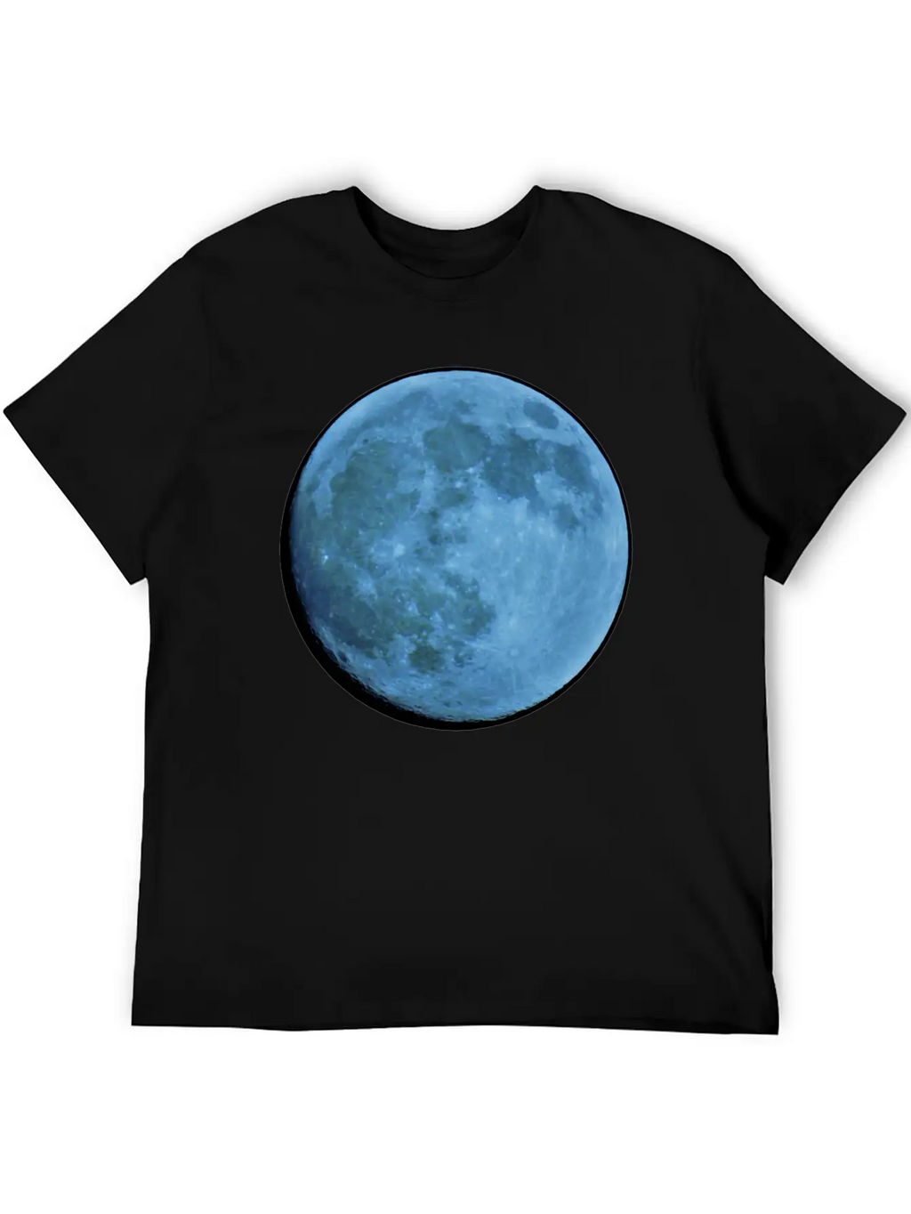 Saphire Blue Moon Breathable Soft Cotton T-Shirt – Timeless Casual Look