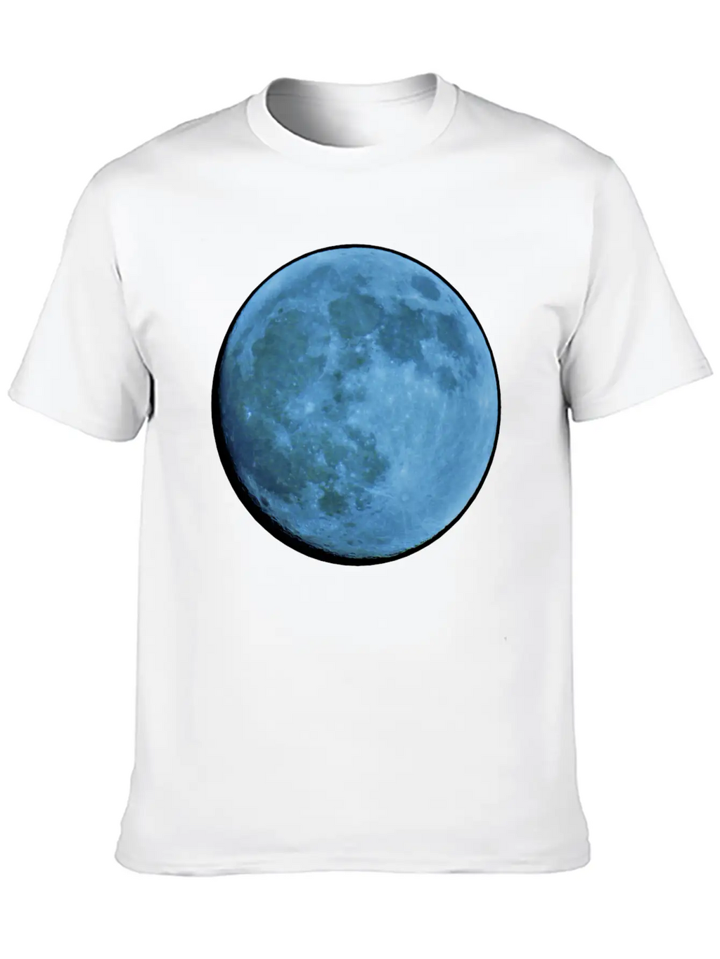 Saphire Blue Moon Breathable Soft Cotton T-Shirt – Timeless Casual Look