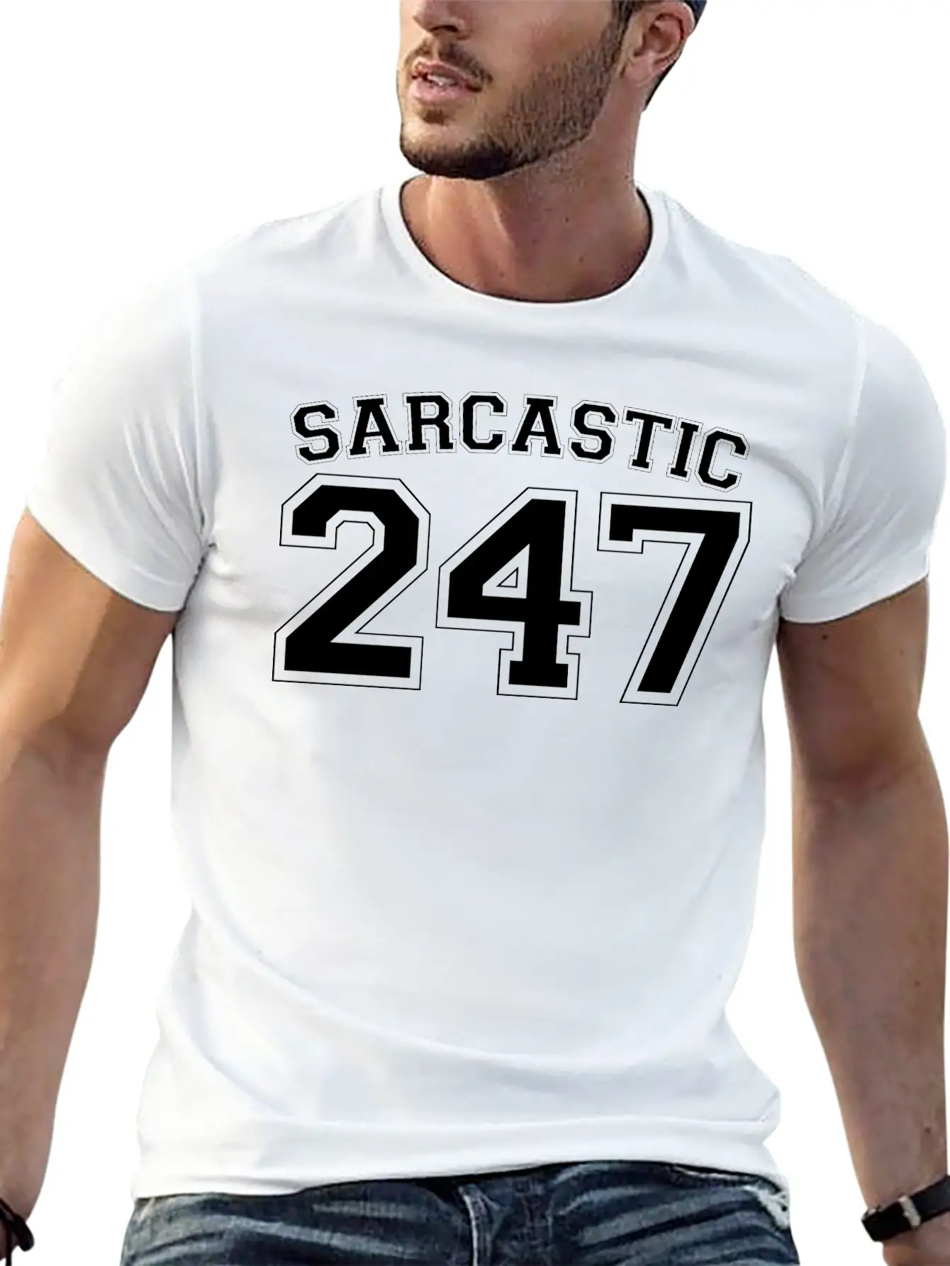 Sarcastic 247 Breathable Soft Cotton T-Shirt – Timeless Casual Look