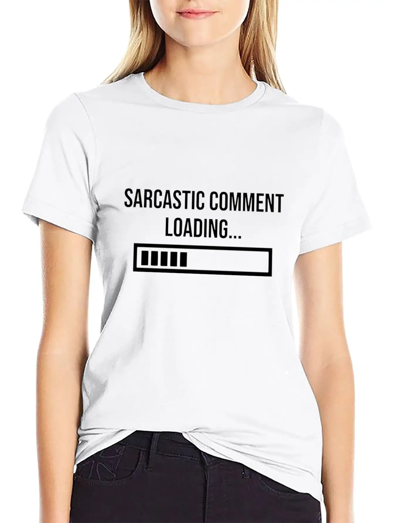 Sarcastic Comment Loading Unisex Short Sleeve Soft Cotton T-Shirt – Casual Everyday Wear