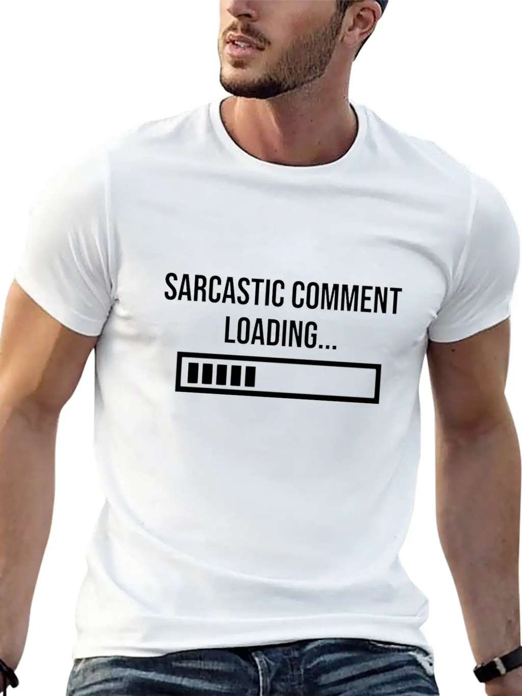 Sarcastic Comment Loading Unisex Short Sleeve Soft Cotton T-Shirt – Casual Everyday Wear