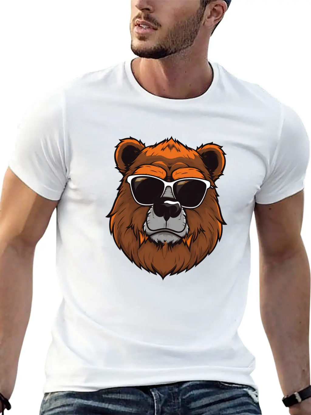 Sarcastic Furry Bear Logo Unisex Casual T-Shirt – Clean Design For Daily Comfort