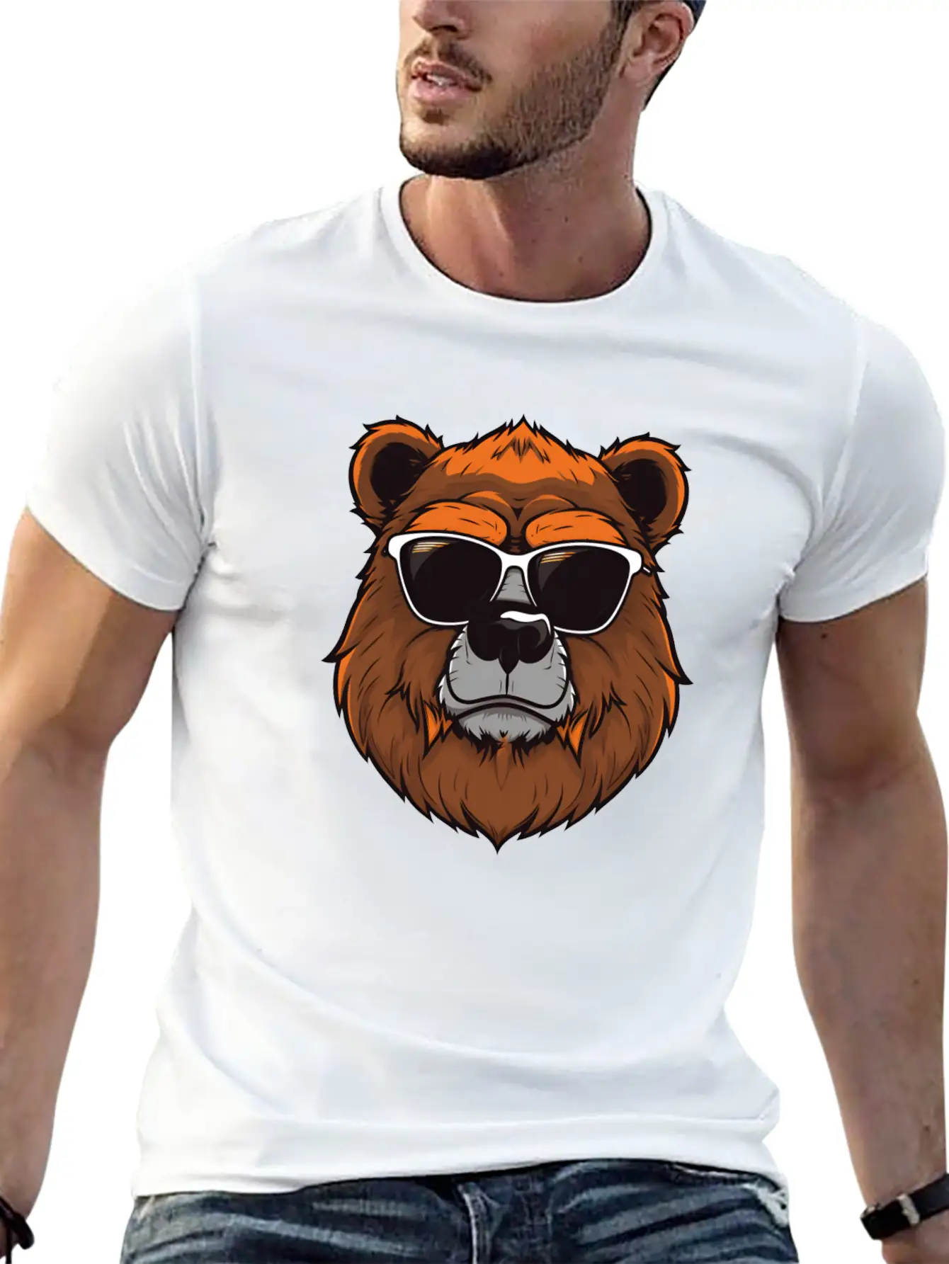 Sarcastic Furry Bear Logo Unisex Casual T-Shirt – Clean Design For Daily Comfort