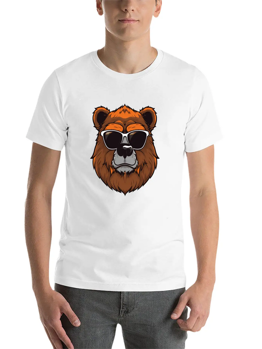 Sarcastic Furry Bear Logo Unisex Casual T-Shirt – Clean Design For Daily Comfort