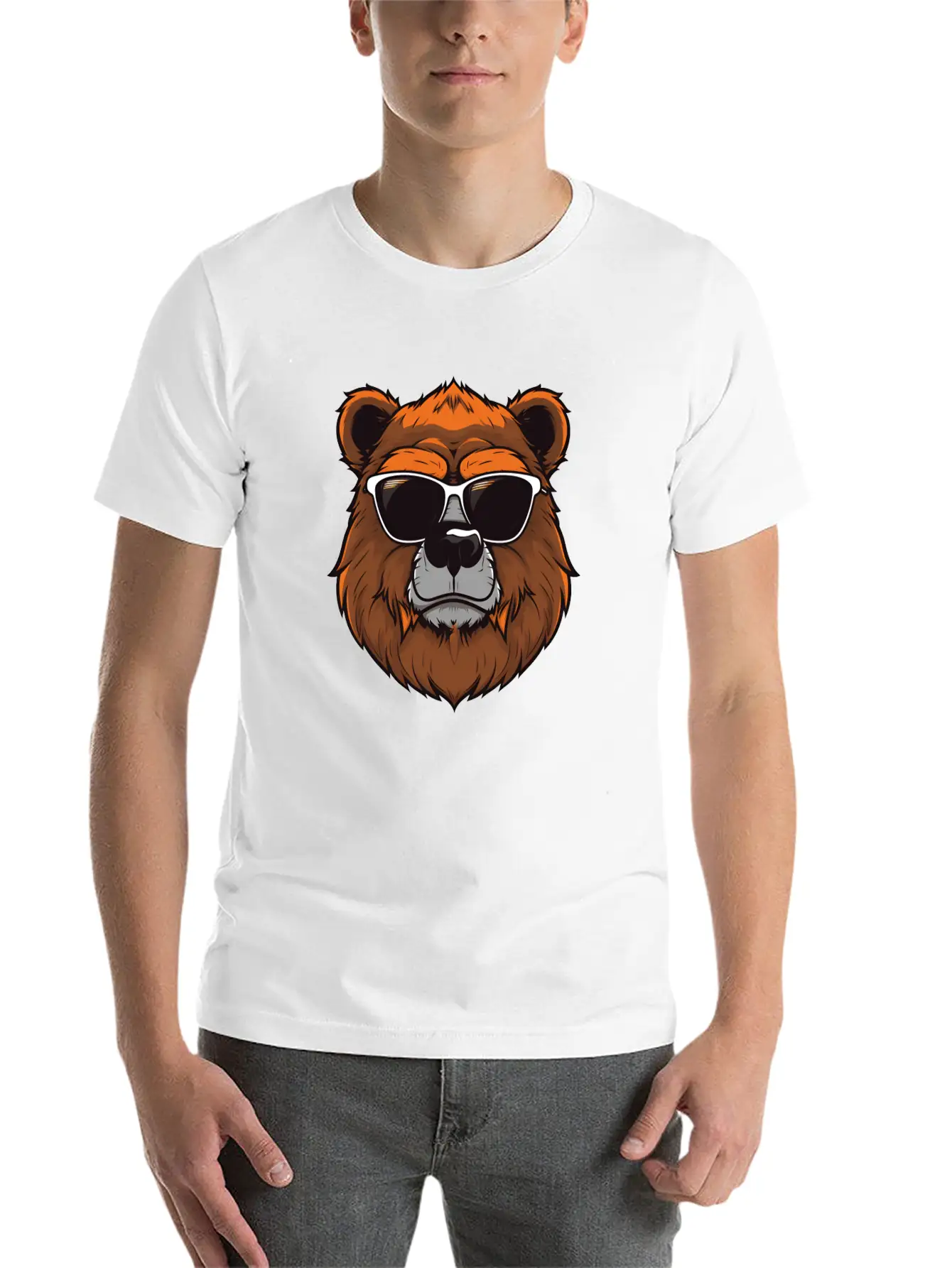 Sarcastic Furry Bear Logo Unisex Casual T-Shirt – Clean Design For Daily Comfort