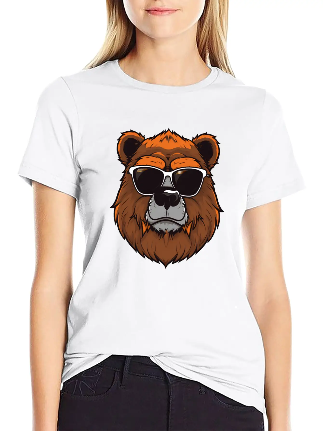 Sarcastic Furry Bear Logo Unisex Casual T-Shirt – Clean Design For Daily Comfort