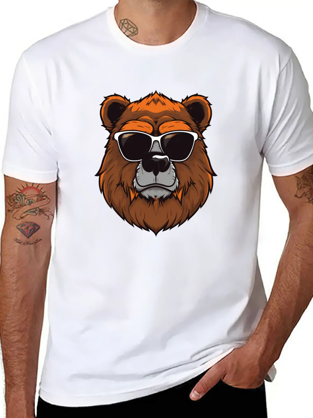 Sarcastic Furry Bear Logo Unisex Casual T-Shirt – Clean Design For Daily Comfort