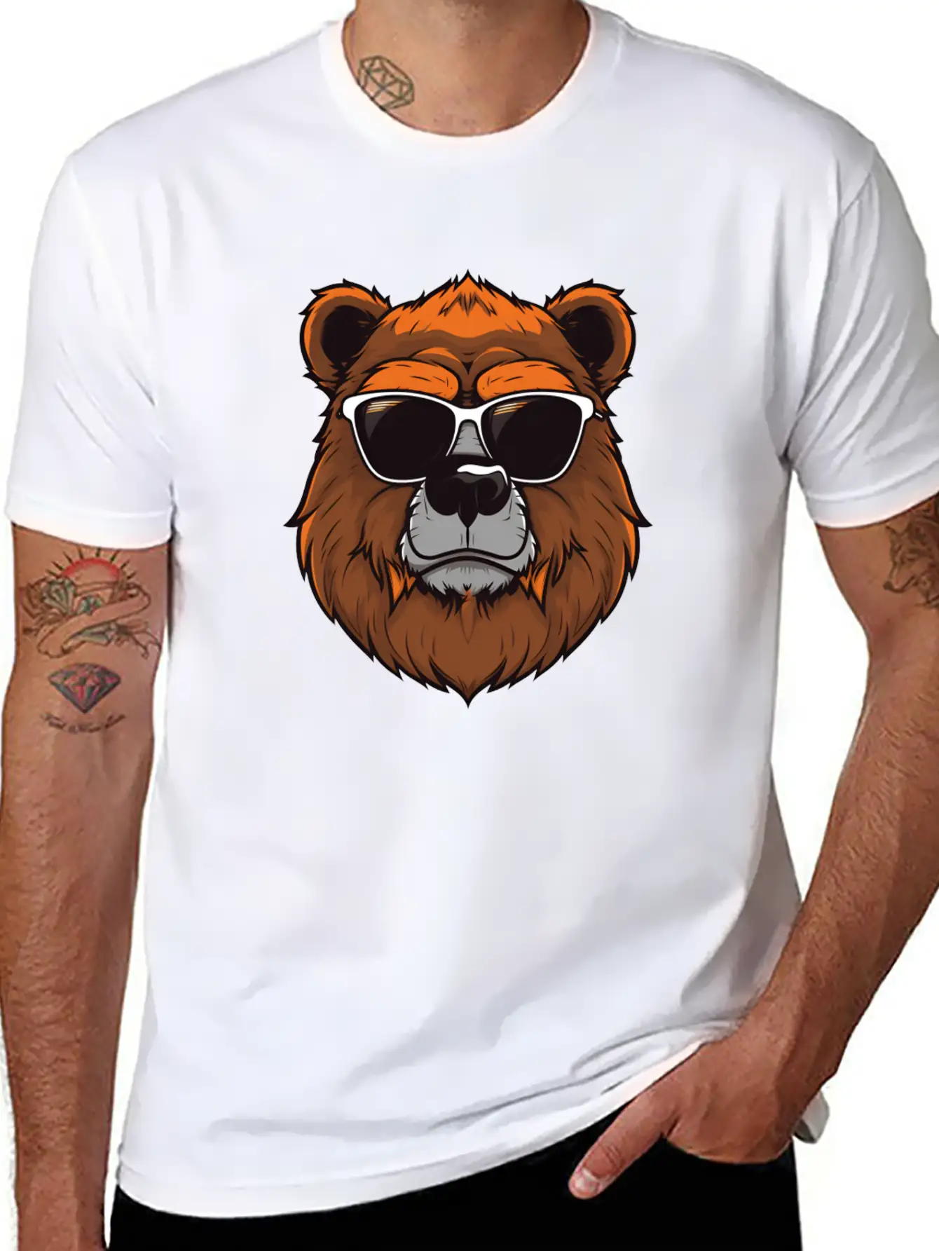 Sarcastic Furry Bear Logo Unisex Casual T-Shirt – Clean Design For Daily Comfort