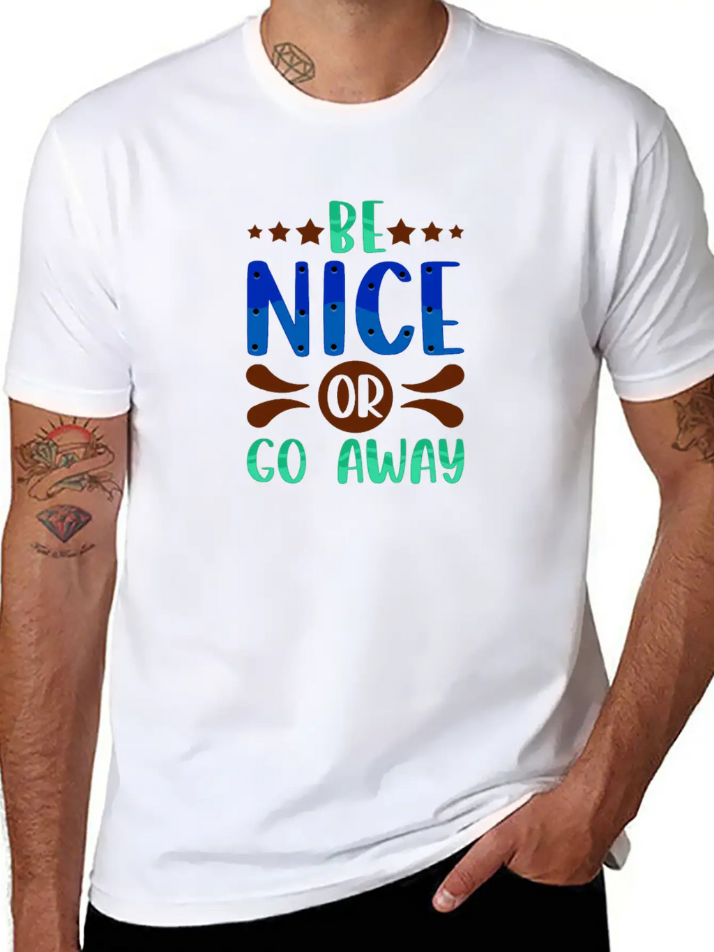 Sarcastic Gift Be Nice Or Go Away Funny Sarcasm Classic Fit Graphic Tee For Daily Comfort – Unisex Cotton Shirt