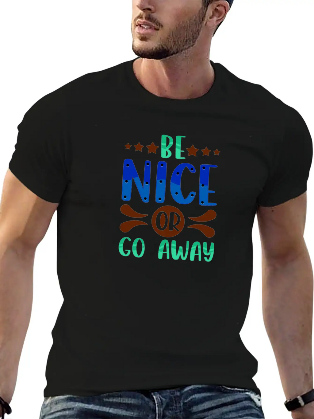 Sarcastic Gift Be Nice Or Go Away Funny Sarcasm Classic Fit Graphic Tee For Daily Comfort – Unisex Cotton Shirt