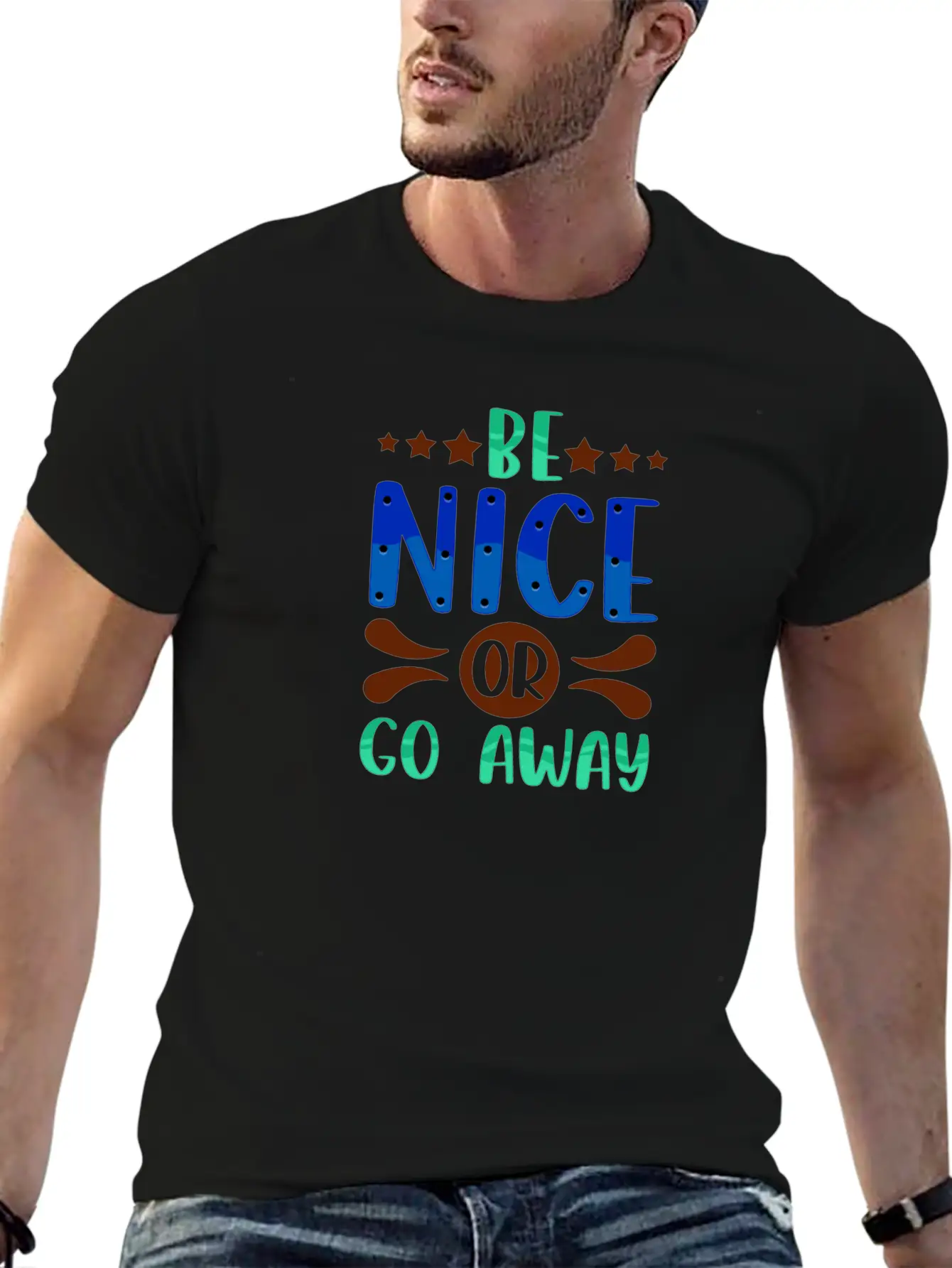 Sarcastic Gift Be Nice Or Go Away Funny Sarcasm Classic Fit Graphic Tee For Daily Comfort – Unisex Cotton Shirt
