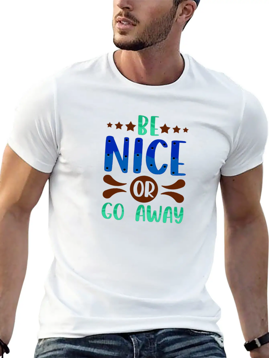 Sarcastic Gift Be Nice Or Go Away Funny Sarcasm Classic Fit Graphic Tee For Daily Comfort – Unisex Cotton Shirt