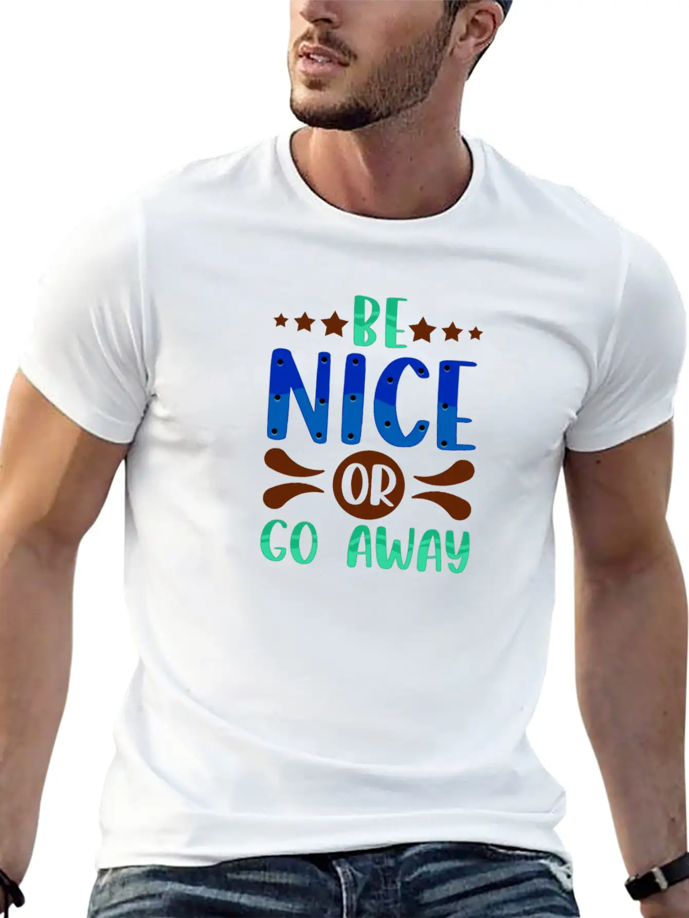 Sarcastic Gift Be Nice Or Go Away Funny Sarcasm Classic Fit Graphic Tee For Daily Comfort – Unisex Cotton Shirt