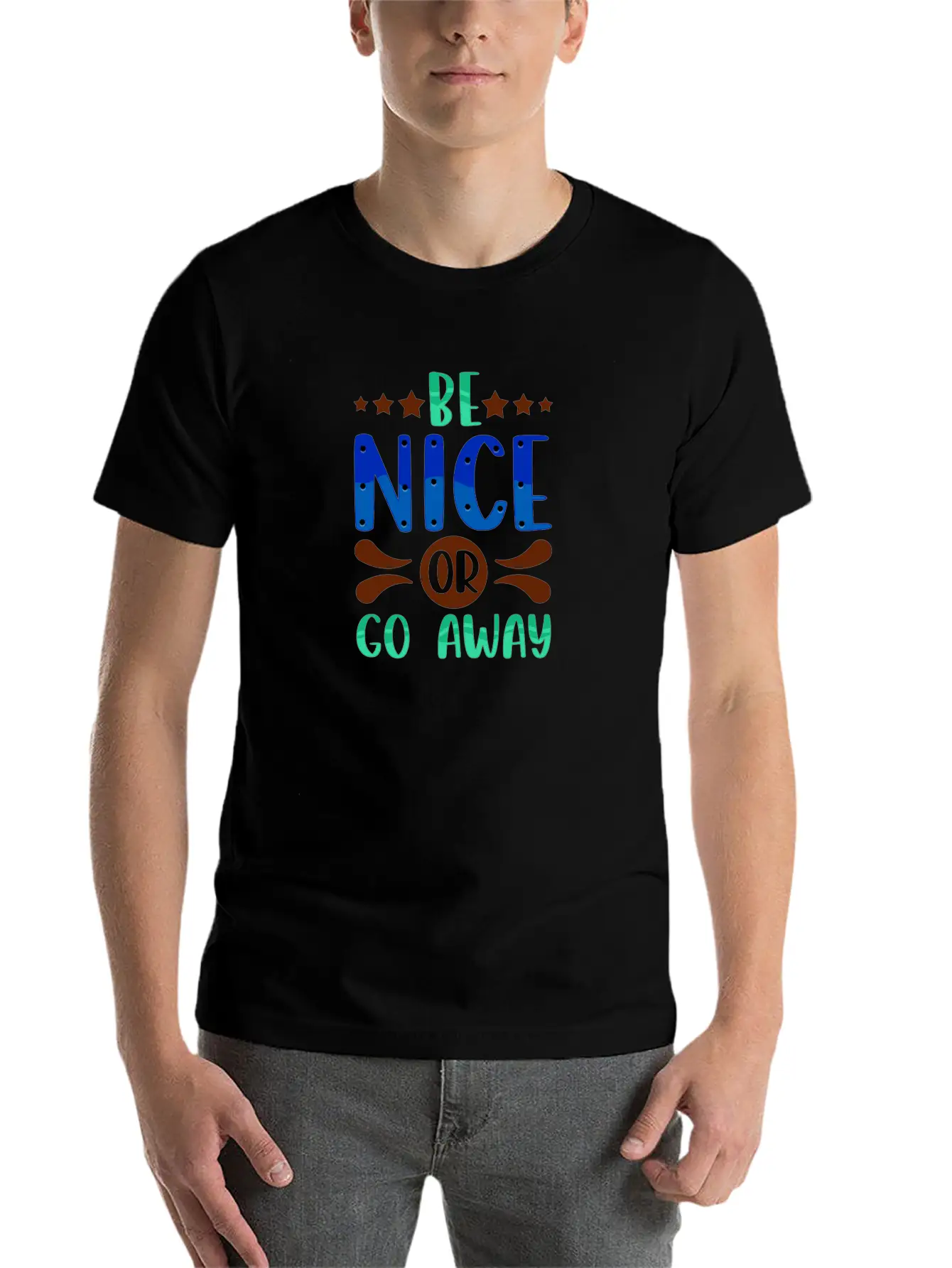 Sarcastic Gift Be Nice Or Go Away Funny Sarcasm Classic Fit Graphic Tee For Daily Comfort – Unisex Cotton Shirt