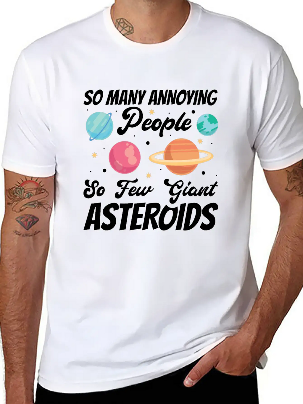 Sarcastic Planet Scientist Saying Casual Graphic T-Shirt – Simple And Comfortable Daily Wear