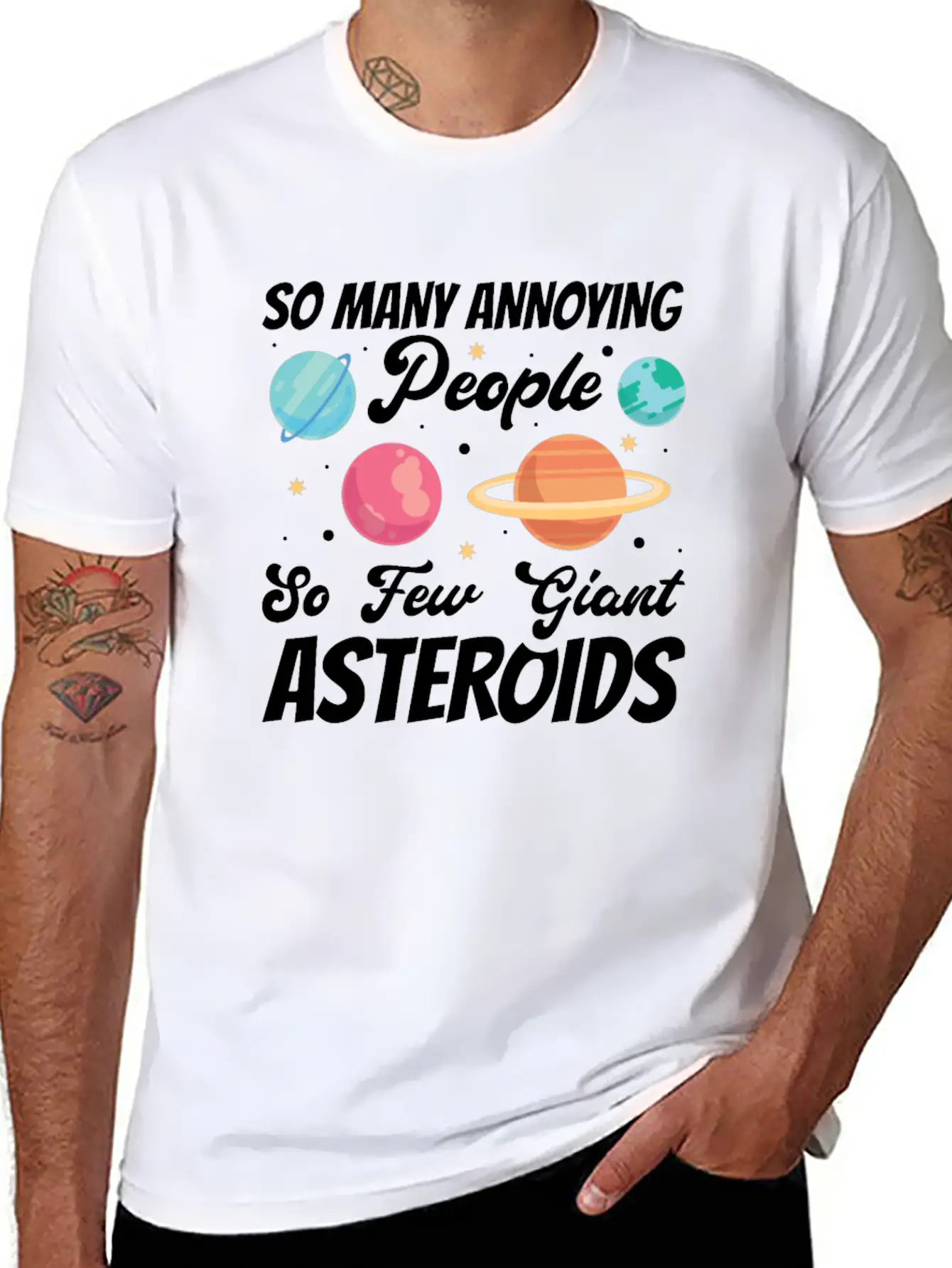 Sarcastic Planet Scientist Saying Casual Graphic T-Shirt – Simple And Comfortable Daily Wear