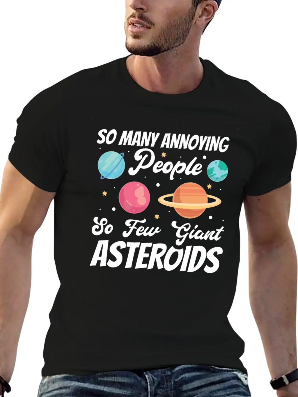 Sarcastic Planet Scientist Saying Casual Graphic T-Shirt – Simple And Comfortable Daily Wear