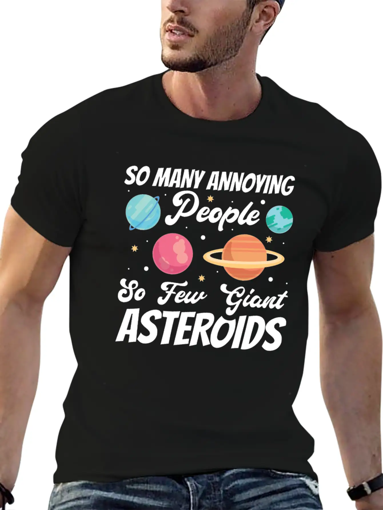 Sarcastic Planet Scientist Saying Casual Graphic T-Shirt – Simple And Comfortable Daily Wear