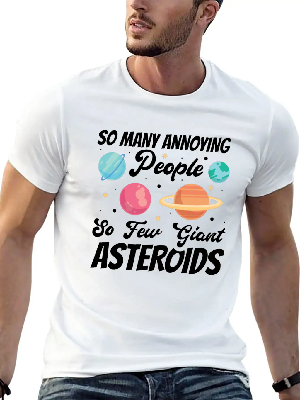 Sarcastic Planet Scientist Saying Casual Graphic T-Shirt – Simple And Comfortable Daily Wear