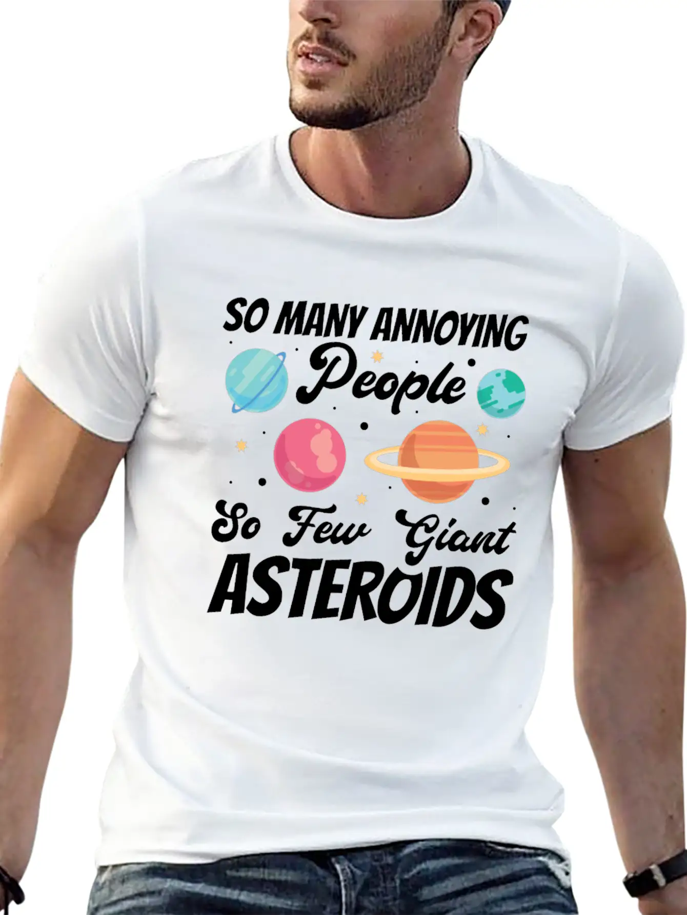 Sarcastic Planet Scientist Saying Casual Graphic T-Shirt – Simple And Comfortable Daily Wear