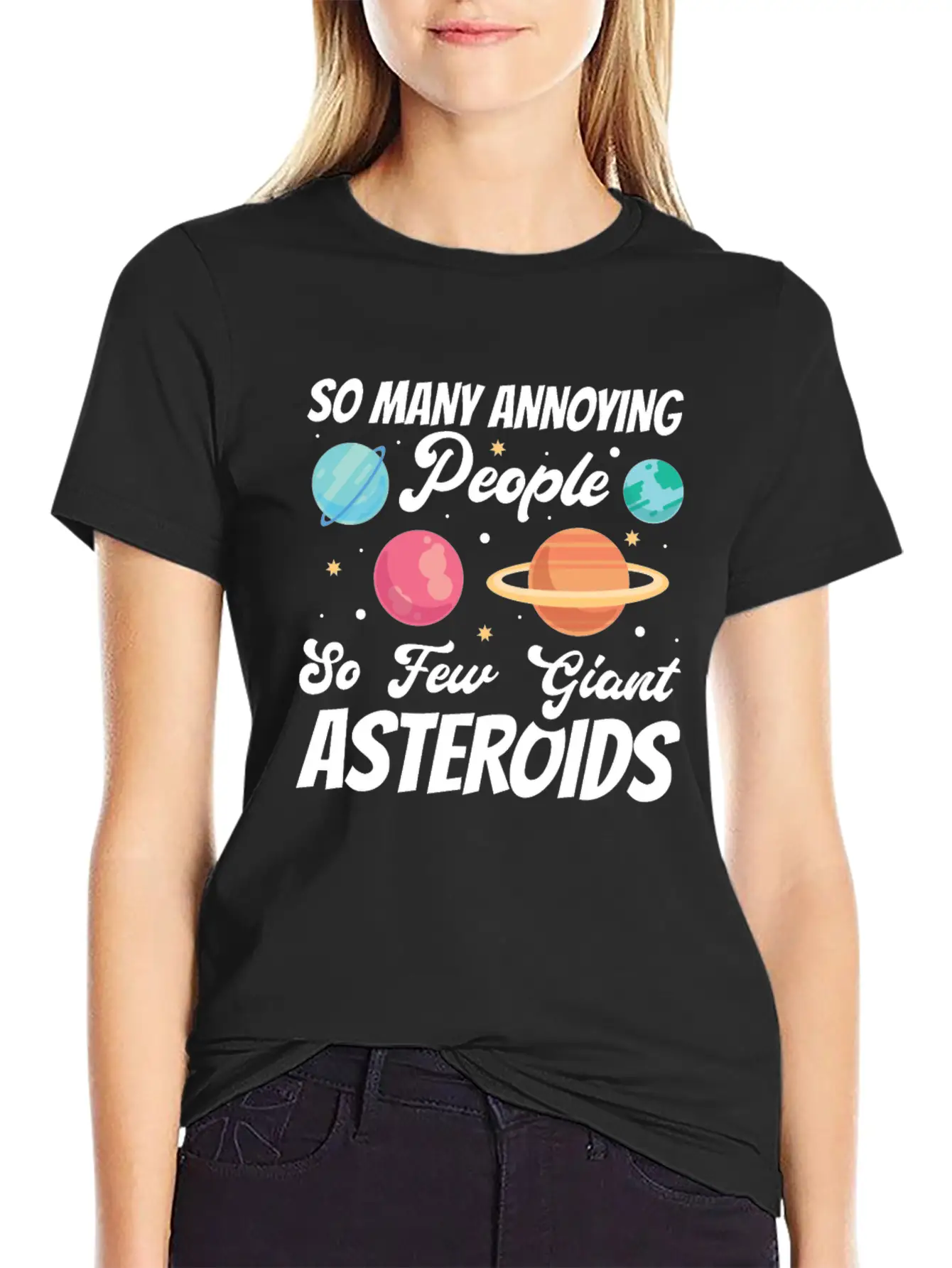 Sarcastic Planet Scientist Saying Casual Graphic T-Shirt – Simple And Comfortable Daily Wear