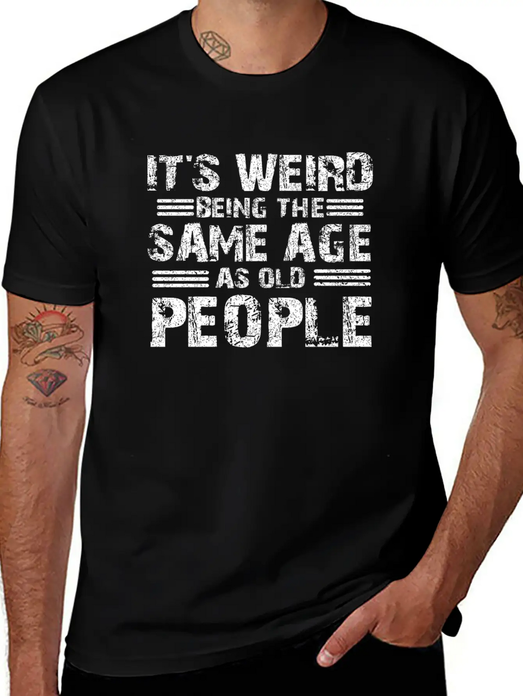 Sarcastic Weird Being Sale Age As Old People Stylish Everyday T-Shirt – Unisex Basic Cotton Tee