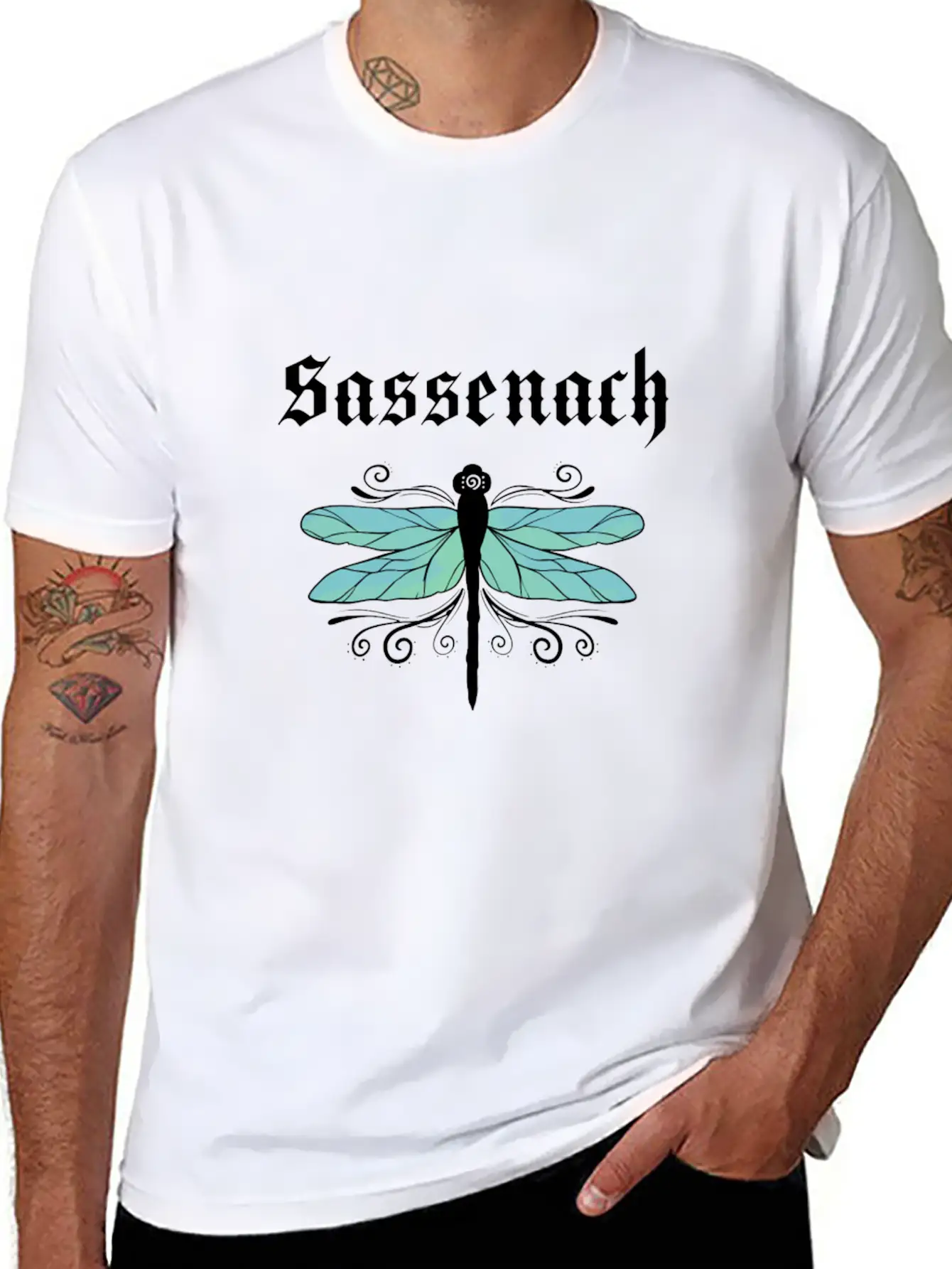 Sassenach Dragonfly Outlander Amber Blue Gift Tee Classic Fit Graphic Tee For Daily Comfort – Unisex Cotton Shirt