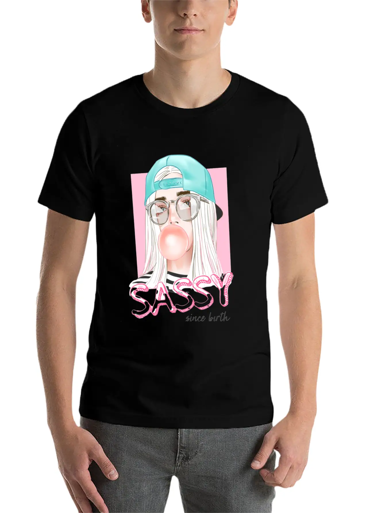Sassy Girl Unisex Short Sleeve Soft Cotton T-Shirt – Casual Everyday Wear