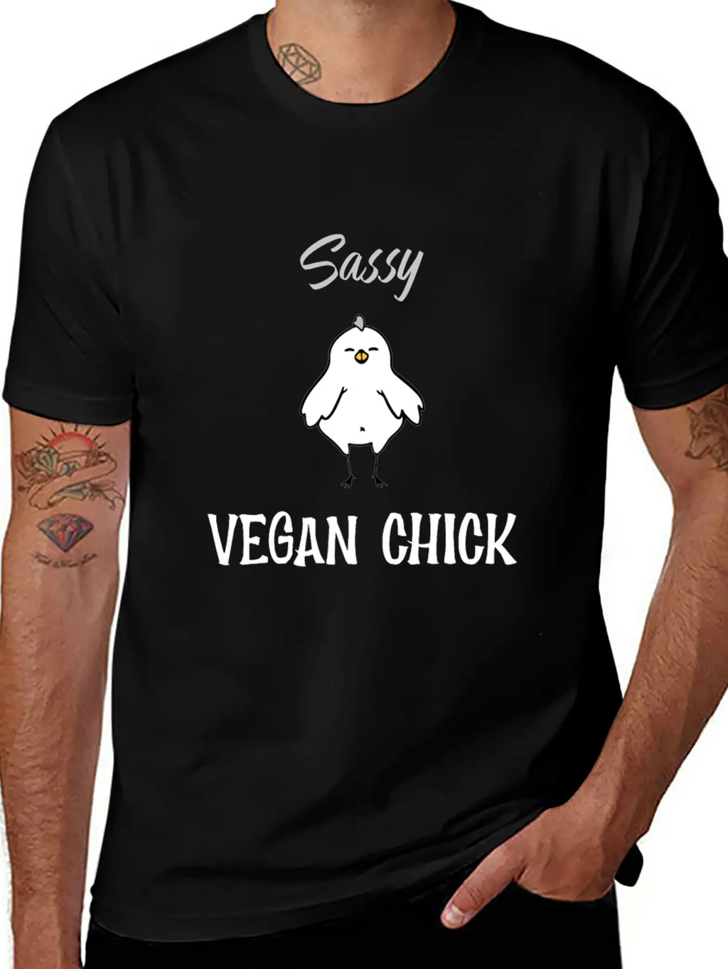 Sassy Vegan Chick Breathable Soft Cotton T-Shirt – Timeless Casual Look