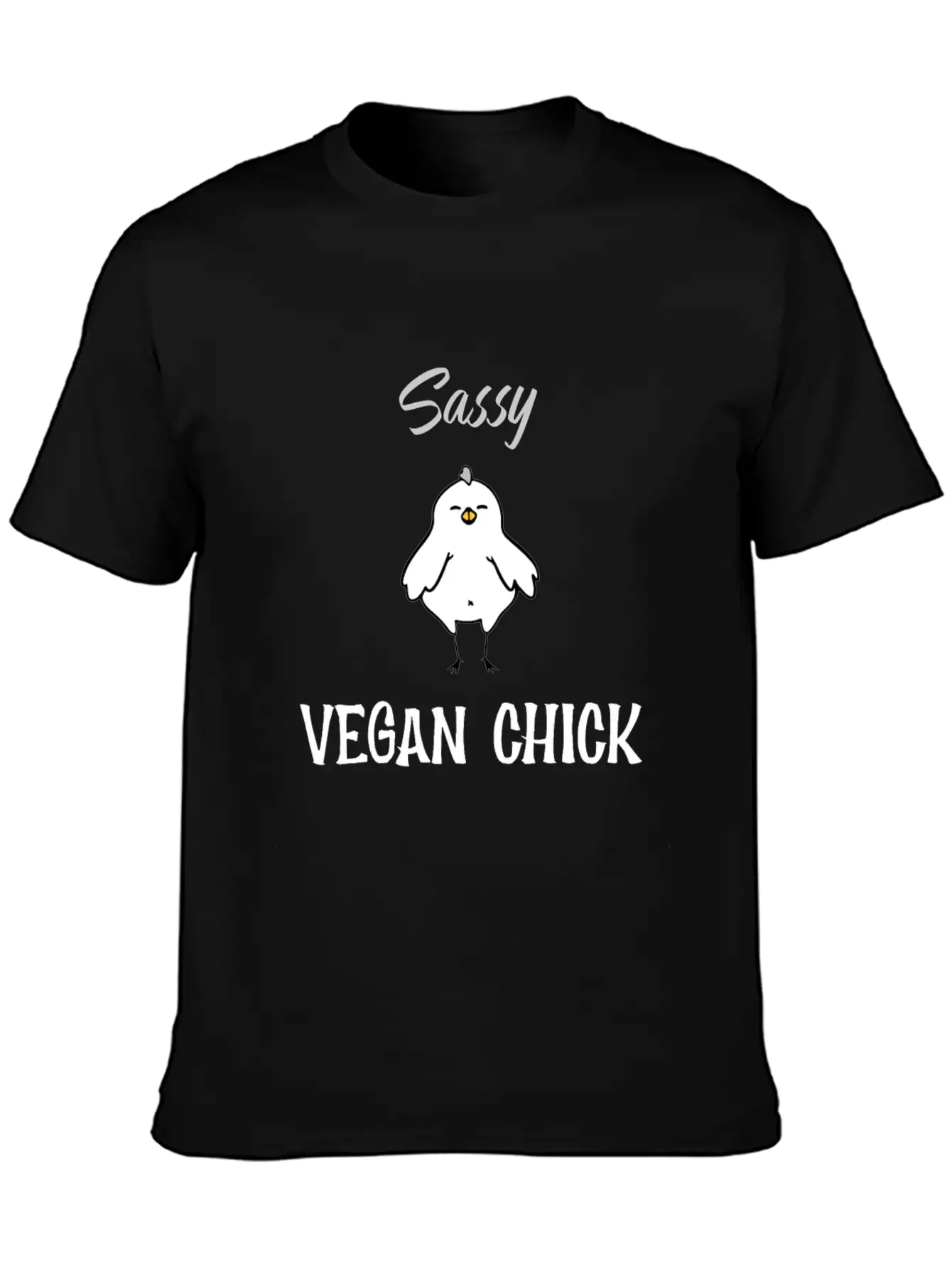 Sassy Vegan Chick Breathable Soft Cotton T-Shirt – Timeless Casual Look