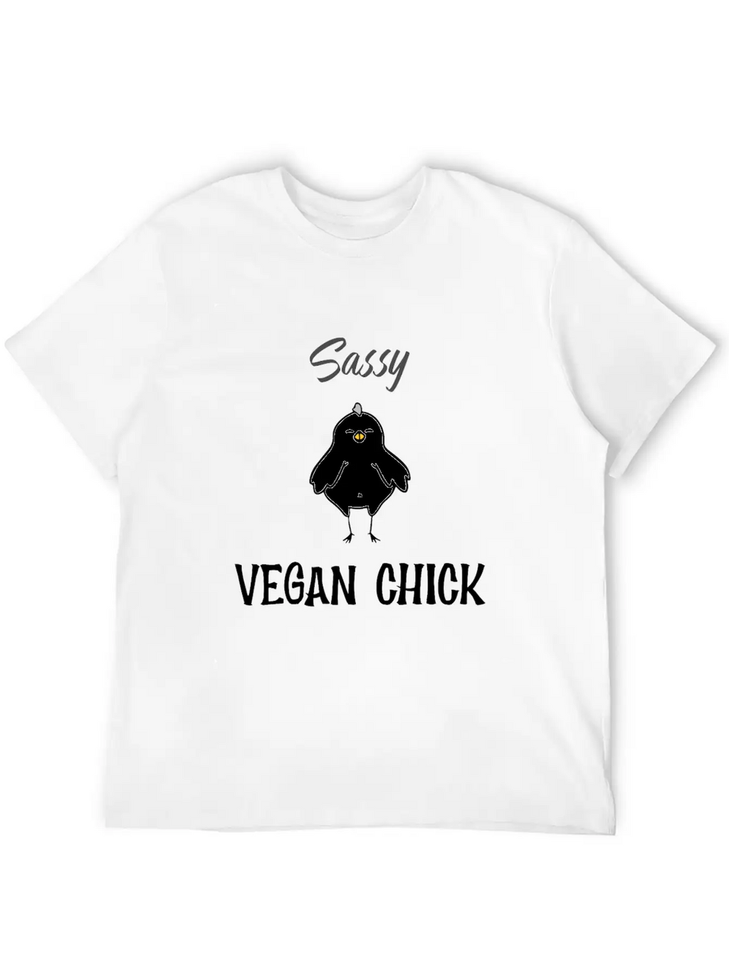 Sassy Vegan Chick Breathable Soft Cotton T-Shirt – Timeless Casual Look