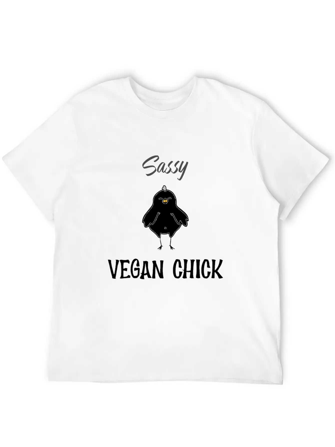 Sassy Vegan Chick Breathable Soft Cotton T-Shirt – Timeless Casual Look