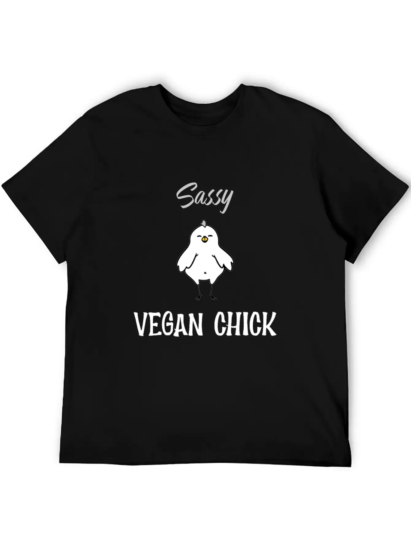 Sassy Vegan Chick Breathable Soft Cotton T-Shirt – Timeless Casual Look