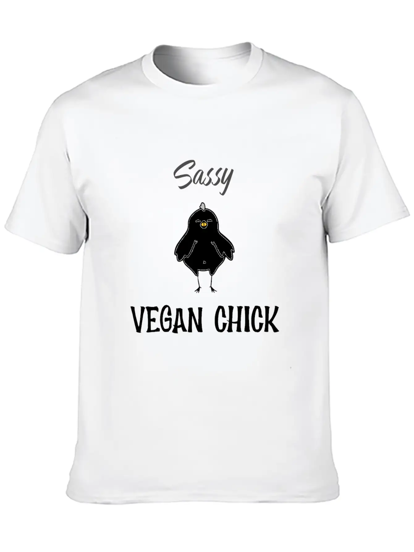 Sassy Vegan Chick Breathable Soft Cotton T-Shirt – Timeless Casual Look