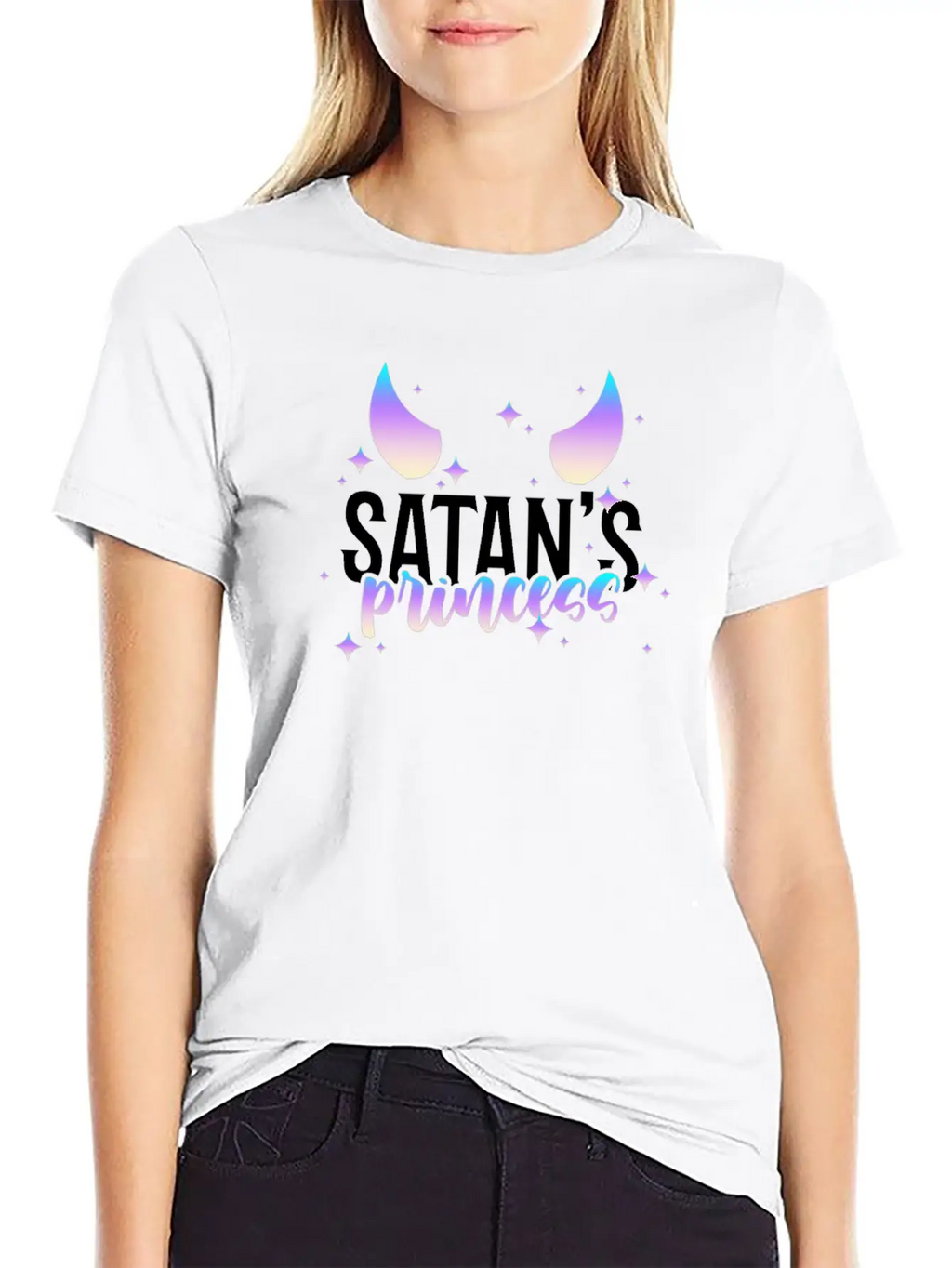 Satan's Princess Pastel Goth Aesthetic Goth Gothic Casual Graphic T-Shirt – Simple And Comfortable Daily Wear