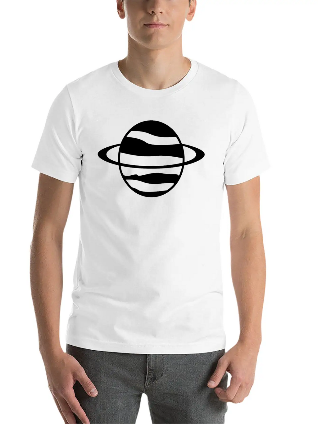Saturn Planet Unisex Casual T-Shirt – Clean Design For Daily Comfort