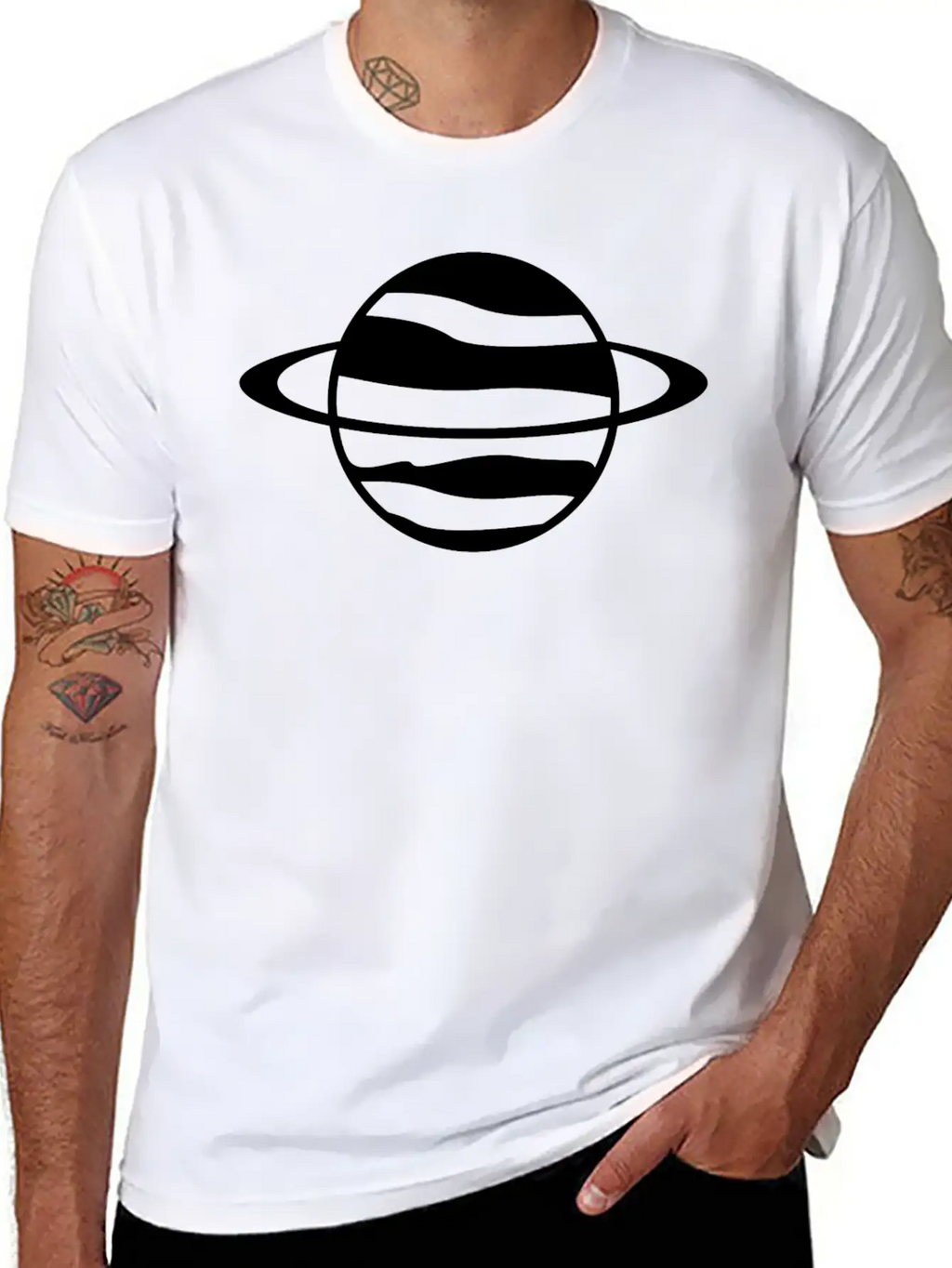 Saturn Planet Unisex Casual T-Shirt – Clean Design For Daily Comfort