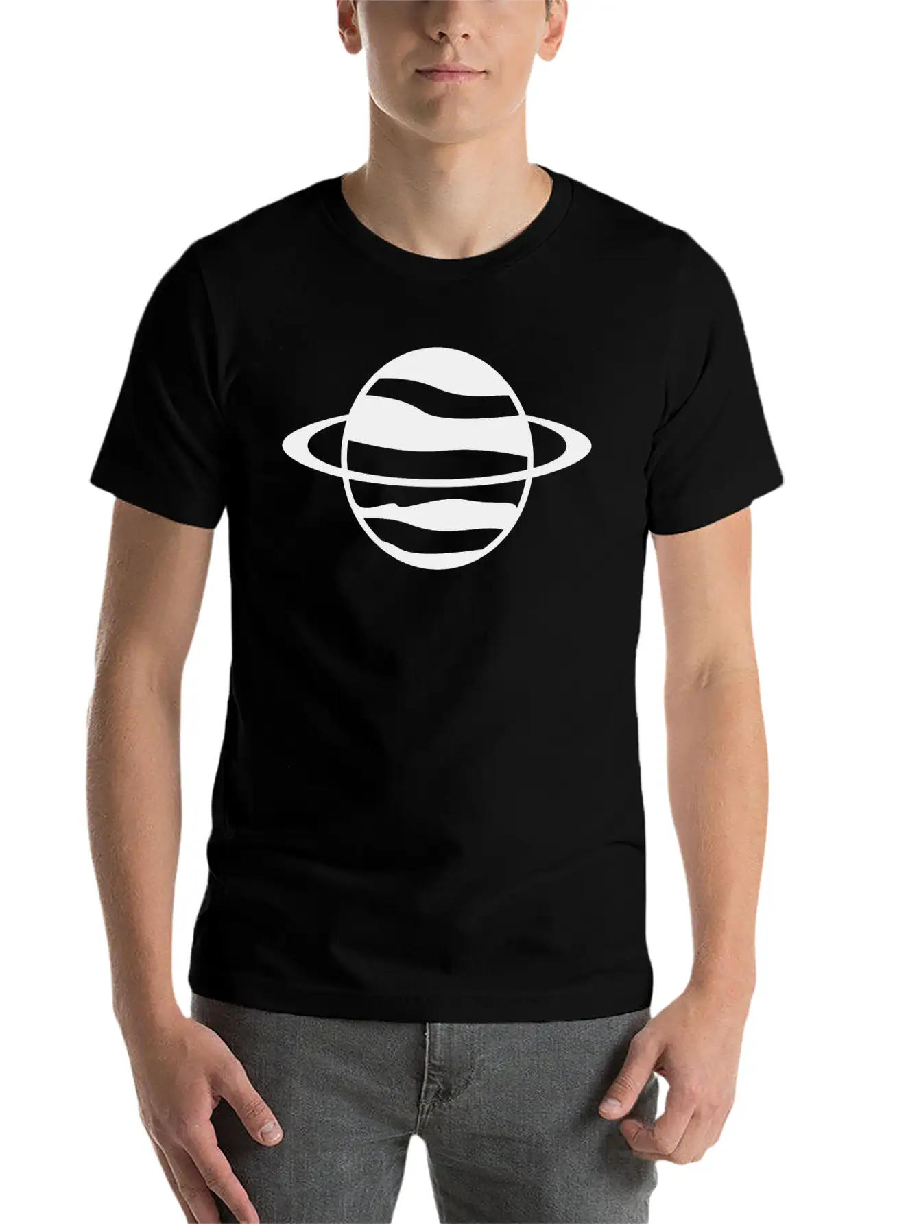 Saturn Planet Unisex Casual T-Shirt – Clean Design For Daily Comfort