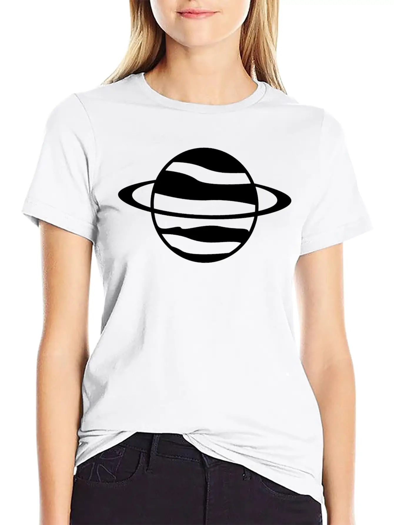 Saturn Planet Unisex Casual T-Shirt – Clean Design For Daily Comfort