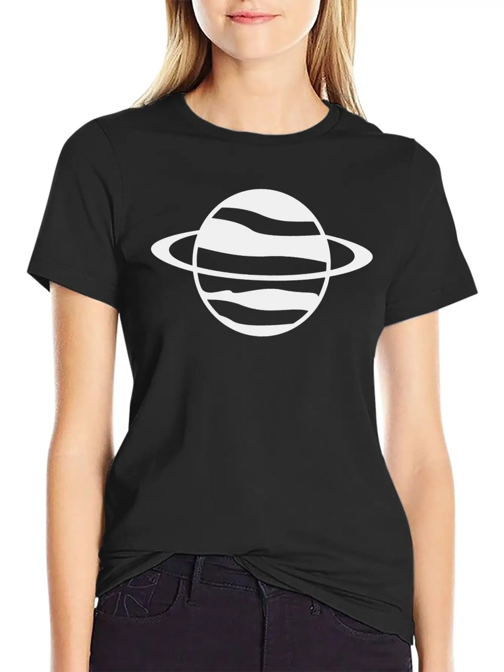 Saturn Planet Unisex Casual T-Shirt – Clean Design For Daily Comfort