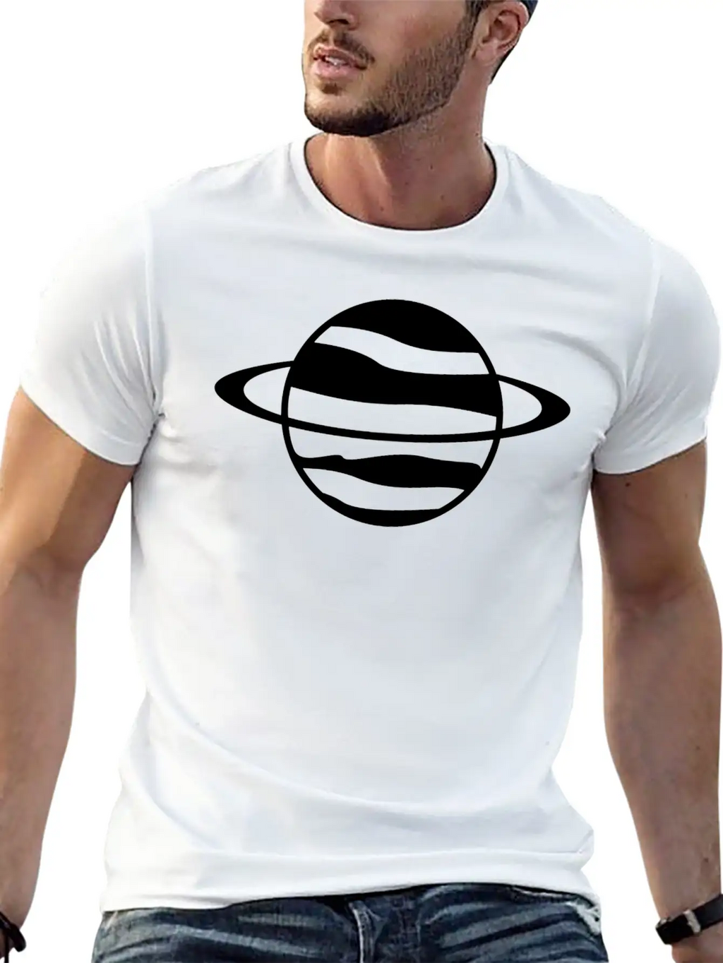 Saturn Planet Unisex Casual T-Shirt – Clean Design For Daily Comfort