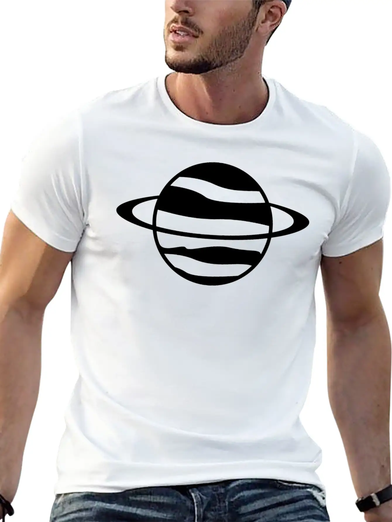 Saturn Planet Unisex Casual T-Shirt – Clean Design For Daily Comfort