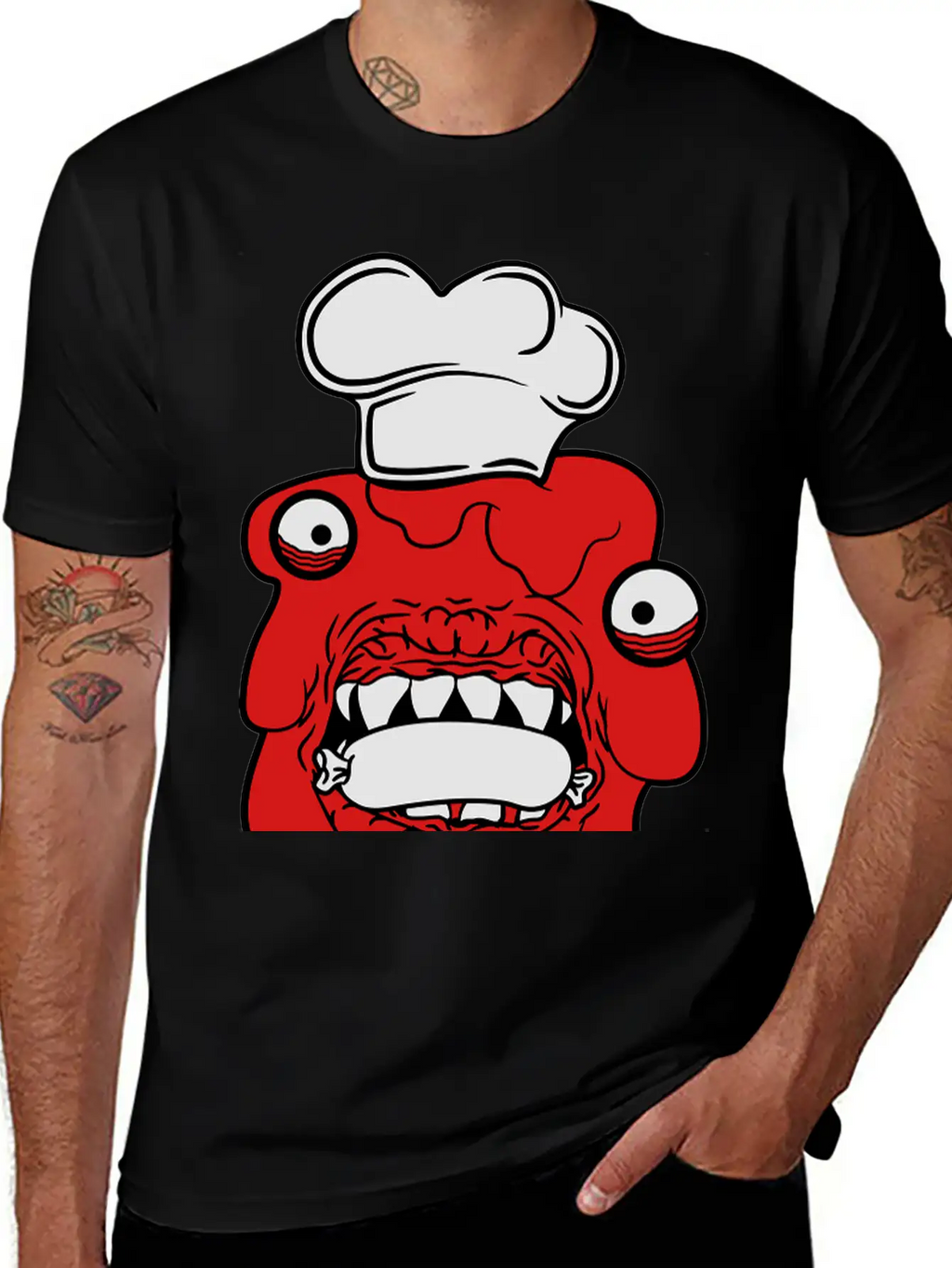 Sausage Cook Eat Chef Apron Hunger Delicious Dange Breathable Soft Cotton T-Shirt – Timeless Casual Look
