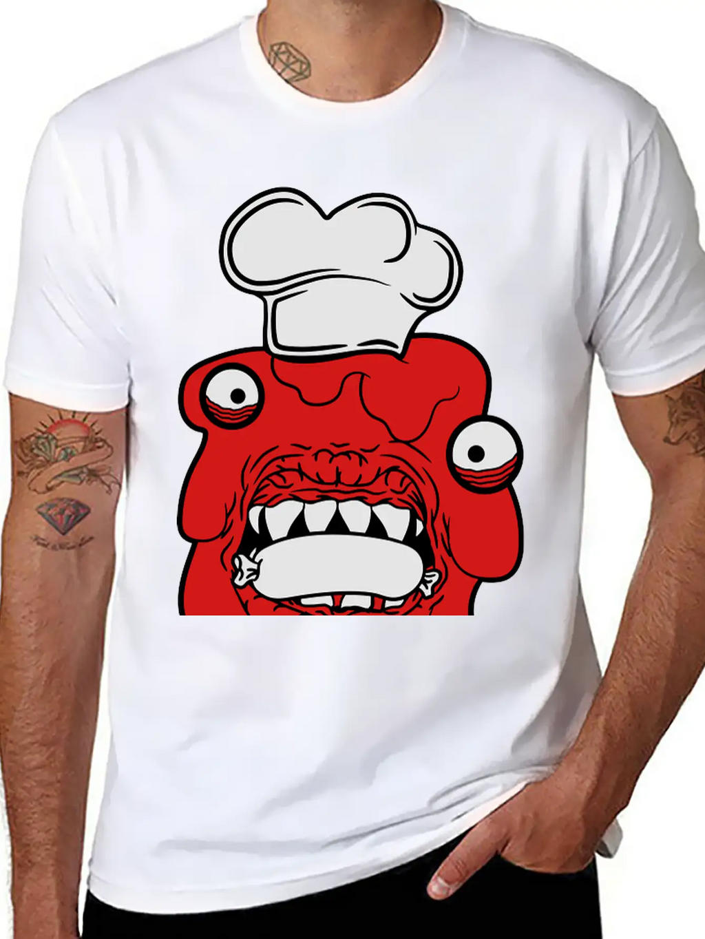 Sausage Cook Eat Chef Apron Hunger Delicious Dange Breathable Soft Cotton T-Shirt – Timeless Casual Look
